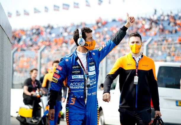 3 Daniel Ricciardo (AUS, McLaren F1 Team), F1 Grand Prix of the Netherlands at Circuit Zandvoort on September 3, 2021 in Zandvoort, Netherlands. (Photo by HOCH ZWEI) Zandvoort Netherlands