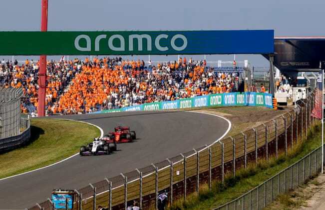 47 Mick Schumacher (GER, Haas F1 Team), 16 Charles Leclerc (MON, Scuderia Ferrari Mission Winnow), F1 Grand Prix of the Netherlands at Circuit Zandvoort on September 3, 2021 in Zandvoort, Netherlands. (Photo by HOCH ZWEI) Zandvoort Netherlands