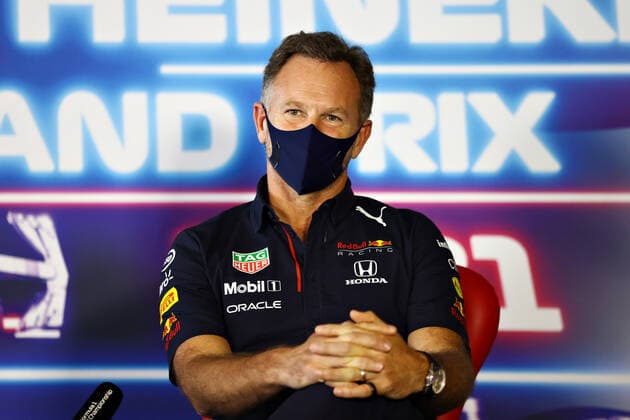 F1 Grand Prix of the Netherlands Christian Horner (GBR, Red Bull Racing), F1 Grand Prix of the Netherlands at Circuit Zandvoort on September 3, 2021 in Zandvoort, Netherlands. (Photo by Bryn Lennon Getty Images FIA Pool via HOCH ZWEI) Zandvoort Netherlands Poolfoto HOCH ZWEI Pool Getty Images ,EDITORIAL USE ONLY