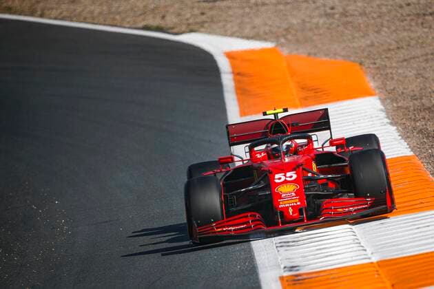 55 SAINZ Carlos (spa), Scuderia Ferrari SF21, action during the Formula 1 Heineken Dutch Grand Prix 2021, 13th round of the 2021 FIA Formula One World Championship, WM, Weltmeisterschaft from September 3 to 5, 2021 on the Circuit Zandvoort, in Zandvoort, Netherlands FORMULE 1 : Grand Prix des Pays-Bas - Essais - 03 09 2021 DPPI PANORAMIC 