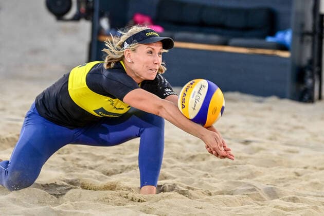 Deutsche Beach-Volleyball Meisterschaften, Timmendorfer Strand, 03.09.2021 Beach volleyball, Beachvolleyball Beachvolleyball, Deutsche Meisterschaften, Viertelfinale, Karla Borger, Julia Sude, Copyright: xBEAUTIFULxSPORTS TomxBlochx