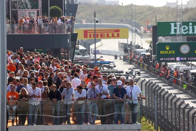 Fans, F1 Grand Prix of the Netherlands at Circuit Zandvoort on September 3, 2021 in Zandvoort, Netherlands. (Photo by HOCH ZWEI) Zandvoort Netherlands