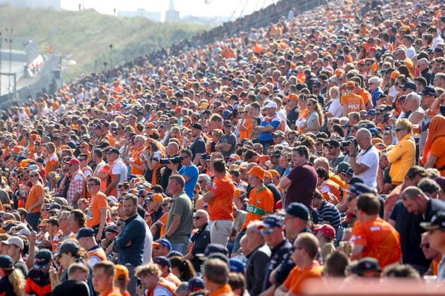 Fans, F1 Grand Prix of the Netherlands at Circuit Zandvoort on September 3, 2021 in Zandvoort, Netherlands. (Photo by HOCH ZWEI) Zandvoort Netherlands