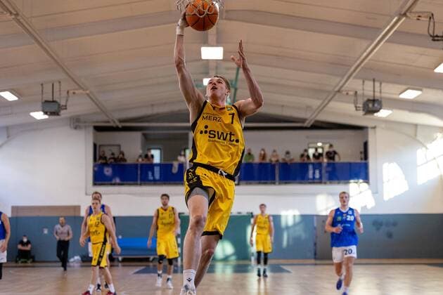 Timo Lanmueller (Tigers Tuebingen, 7)¨¨Tigers Tuebingen vs. PS Karlsruhe Lions, 2. Basketball, Bundesliga, Pro A, Barmer 2 Basketball, Testspiel, Spielzeit 2021 2022, 03.09.2021, ¨¨ Tigers Tuebingen - PS Karlsruhe Lions, 2. Basketball, 2. Bundesliga, Barmer 2 Basketball, Testspiel, Spielzeit 2021 2022, 03.09.2021 Tuebingen Copyright: xDennisxDuddek xEibnerxPressefotox EP_DDK
