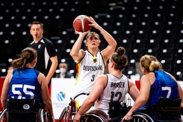 PARALYMPICS - Paralympic Summer Games Tokyo 2020 TOKYO,JAPAN,04.SEP.21 - PARALYMPICS, WHEELCHAIR BASKETBALL - Paralympic Summer Games Tokyo 2020, ladies, bronze medal, Germany vs USA. Image shows Katharina Lang (GER).  GEPAxpictures xMaticxKlansek