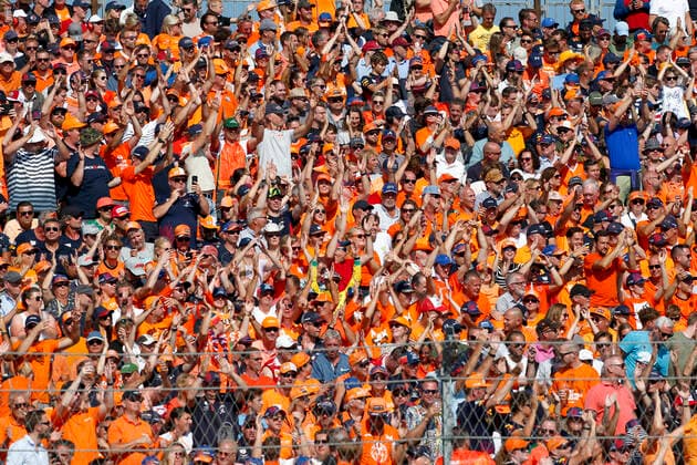 Fans, F1 Grand Prix of the Netherlands at Circuit Zandvoort on September 4, 2021 in Zandvoort, Netherlands. (Photo by HOCH ZWEI) Zandvoort Netherlands