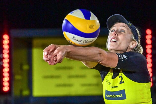 Deutsche Beach-Volleyball Meisterschaften, Timmendorfer Strand, 04.09.2021 Beach volleyball, Beachvolleyball Beachvolleyball, Deutsche Meisterschaften, Finale, Silber für Karla Borger (2) Copyright: xBEAUTIFULxSPORTS TomxBlochx