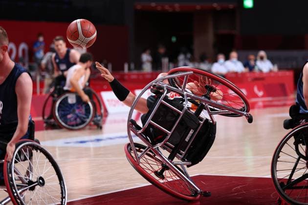 Bilder des Jahres 2021, Sport 09 September Sport Themen der Woche KW35 Sport Bilder des Tages Asier Garcia Pereiro (ESP), SEPTEMBER 5, 2021 - Wheelchair Basketball : Men s 3rd place match between between Spain - Great Britain during the Tokyo 2020 Paralympic Games at the Ariake Arena in Tokyo, Japan. Noxthirdxpartyxsales  (168628251)