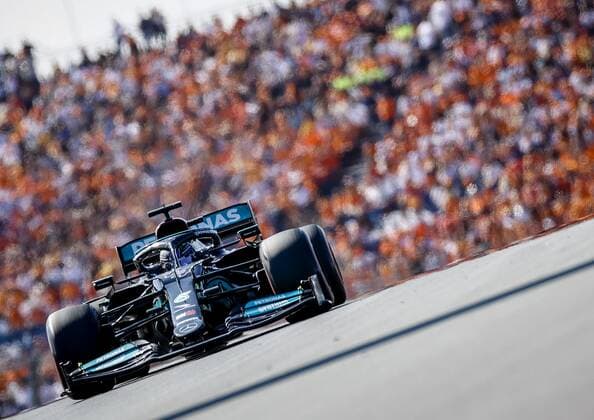 ZANDVOORT - Lewis Hamilton (Mercedes AMG Petronas Motorsport) during the Dutch Grand Prix at the Zandvoort circuit. KOEN VAN WEEL Grand Prix xVIxANPxSportx xxANPxIVx