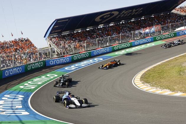 ZANDVOORT- George Russell during the Dutch Grand Prix at the Zandvoort circuit. ANP VINCENT JANNINK Grand Prix xVIxANPxSportx xxANPxIVx
