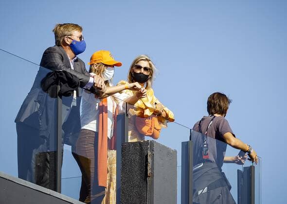 ZANDVOORT - King Willem-Alexander, Princess Ariane and Queen Maxima (LR) during the Dutch Grand Prix at the Zandvoort circuit. REMKO DE WAAL Grand Prix xVIxANPxSportx xxANPxIVx