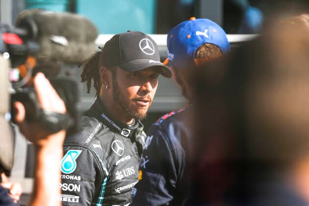 44 Lewis Hamilton (GBR, Mercedes-AMG Petronas F1 Team), 33 Max Verstappen (NED, Red Bull Racing), F1 Grand Prix of the Netherlands at Circuit Zandvoort on September 5, 2021 in Zandvoort, Netherlands. (Photo by HOCH ZWEI) Zandvoort Netherlands