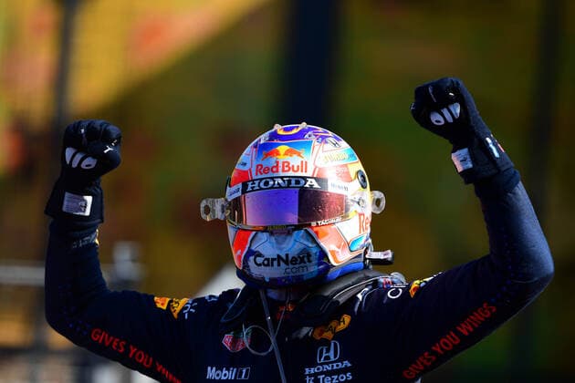 Formula 1 - Dutch Grand Prix - Race Max Verstappen of Red Bull Racing Honda on podium after race of Dutch Grand Prix, 13th round of Formula 1 World Championship, WM, Weltmeisterschaft in CM.com Circuit Zandvoort, North Holland, Netherlands, 5 September 2021 Zandvoort North Hollan Netherlands diodato-notitle210905_npQ8Z  Copyright: xAndreaxDiodatox
