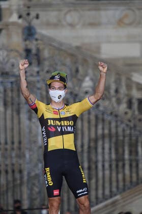 Radsport, Vuelta a Espana, Siegerehrung in Santiago de Compostela 05-09-2021 Vuelta A Espana; Tappa 21 Padron - Santiago De Compostela; 2021, Jumbo - Visma; Roglic, Primoz; Santiago De Compostela; 