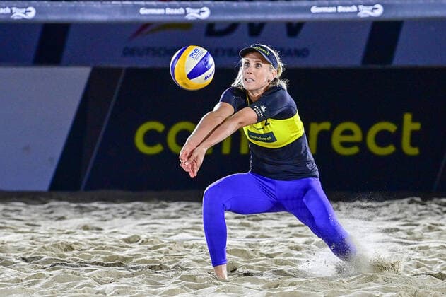 Deutsche Beach-Volleyball Meisterschaften, Timmendorfer Strand, 04.09.2021 Beach volleyball, Beachvolleyball Beachvolleyball, Deutsche Meisterschaften, Finale, Silber für Karla Borger (2) Copyright: xBEAUTIFULxSPORTS TomxBlochx
