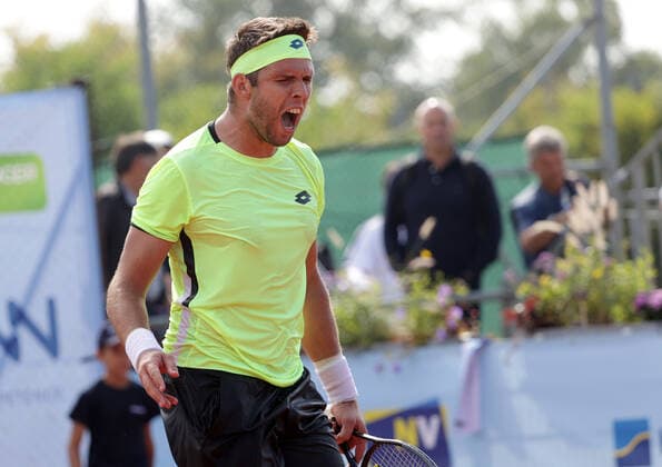 TENNIS - ATP, Tennis Herren NOE Open TULLN,AUSTRIA,07.SEP.21 - TENNIS - ATP Challenger Tour, NOE Open. Image shows the rejoicing of Jiri Vesely (CZE).  GEPAxpictures xWalterxLuger