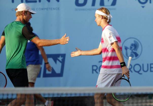 TENNIS - ATP, Tennis Herren NOE Open TULLN,AUSTRIA,07.SEP.21 - TENNIS - ATP Challenger Tour, NOE Open. Image shows Neil Oberleitner and Lukas Neumayer (AUT).  GEPAxpictures xWalterxLuger