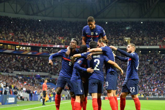 Sport Themen der Woche KW36 Sport Bilder des Tages Joie de Antoine Griezmann (france) et de ses coequipiers FOOTBALL : France vs Finlande - Qualifications - Coupe du Monde 2022 - 07 09 2021 FredericChambert Panoramic 