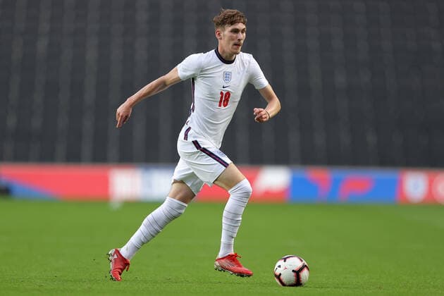 England v Kosovo U21, U 21 7 September 2021, Milton Keynes - UEFA U21 Qualifier - England v Kosovo U21 - James Garner of England - Photo: Charlotte Wilson Offside. Milton Keynes UK Copyright: xCharlottexWilsonx xOffsidexOffside