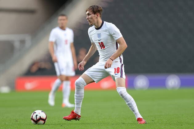 England v Kosovo U21, U 21 7 September 2021, Milton Keynes - UEFA U21 Qualifier - England v Kosovo U21 - James Garner of England - Photo: Charlotte Wilson Offside. Milton Keynes UK Copyright: xCharlottexWilsonx xOffsidexOffside