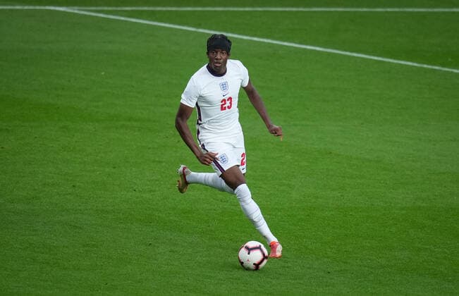 Noni Madueke (PSV Eindhoven) of England U21, U 21 during the Euro 2023 Qualifier international match, L?nderspiel, Nationalmannschaft between England U21 and Kosovo U21 at stadium:mk, Milton Keynes, England on 7 September 2021. Copyright: xAndyxRowlandx PMI-4406-0008