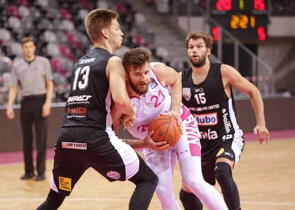 Leon Kratzer Telekom Baskets Bonn , Testspiel vs. Limburg United easyCredit BBL 1. Bundesliga , Saison 2021 2022