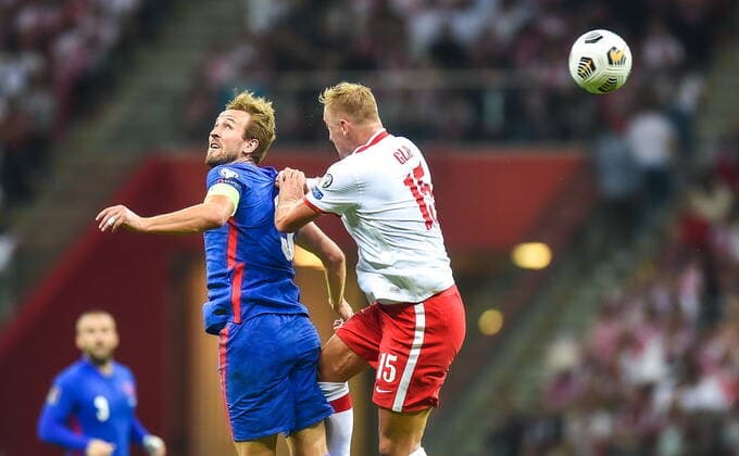 2021.09.08 Warszawa Pilka nozna, Reprezentacja, Eliminacje Mistrzostw Swiata Katar 2022 Polska - Anglia N z Harry Kane, Kamil Glik Foto Rafal Rusek PressFocus 2021.09.08 Warsaw Football, world cup qualification qatar 2022 Poland - England Harry Kane, Kamil Glik Credit: Rafal Rusek PressFocus NEWSPIX.PL --- Newspix.pl  20210908PF_RR0186