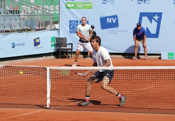 TENNIS - ATP, Tennis Herren NOE Open TULLN,AUSTRIA,10.SEP.21 - TENNIS - ATP Challenger Tour, NOE Open. Image shows Rafael Matos and Felipe Meligeni Rodrigues Alves (BRA).  GEPAxpictures xWalterxLuger