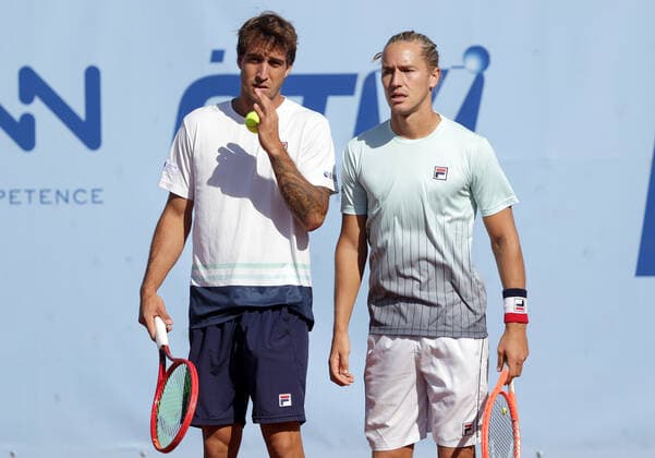 TENNIS - ATP, Tennis Herren NOE Open TULLN,AUSTRIA,10.SEP.21 - TENNIS - ATP Challenger Tour, NOE Open. Image shows Felipe Meligeni Rodrigues Alves and Rafael Matos (BRA).  GEPAxpictures xWalterxLuger