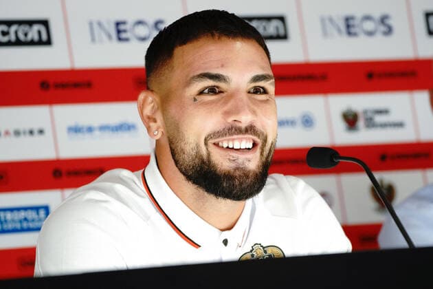 Andy Delort (OGC Nice) FOOTBALL : Presentation de Andy Delort (OGC Nice) - Nice - 10 09 2021 NorbertScanella PanoramiC 