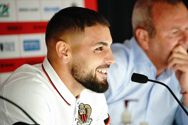 Andy Delort (OGC Nice) FOOTBALL : Presentation de Andy Delort (OGC Nice) - Nice - 10 09 2021 NorbertScanella PanoramiC 