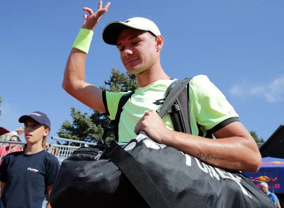 TENNIS - ATP, Tennis Herren NOE Open TULLN,AUSTRIA,10.SEP.21 - TENNIS - ATP Challenger Tour, NOE Open. Image shows Kamil Majchrzak (POL).  GEPAxpictures xWalterxLuger