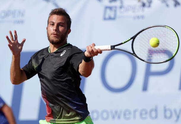 TENNIS - ATP, Tennis Herren NOE Open TULLN,AUSTRIA,10.SEP.21 - TENNIS - ATP Challenger Tour, NOE Open. Image shows Hugo Gaston (FRA).  GEPAxpictures xWalterxLuger