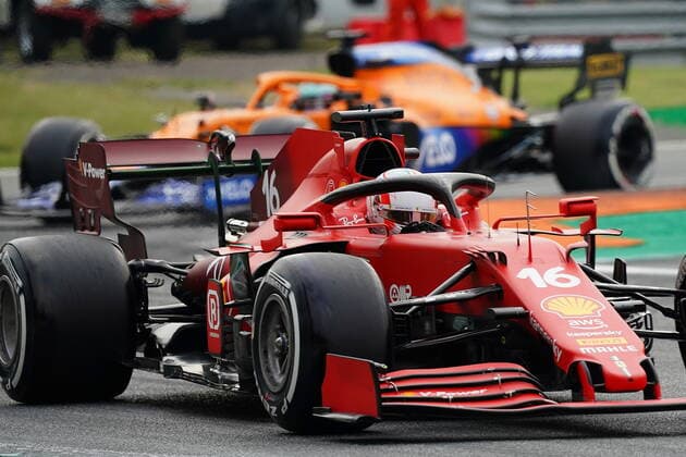 FORMULA 1 HEINEKEN GRAN PREMIO D ITALIA 2021 10.09.2021, Autodromo Nazionale di Monza, Monza, FORMULA 1 HEINEKEN GRAN PREMIO D ITALIA 2021 ,im Bild Charles Leclerc (MCO 16), Scuderia Ferrari Mission Winnow, Daniel Ricciardo (AUS 3), McLaren F1 Team