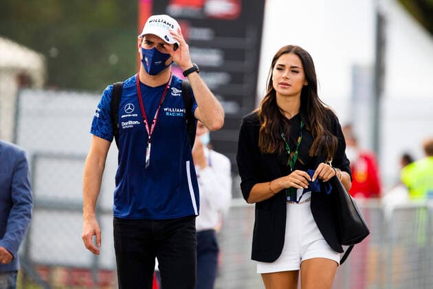 6 Nicholas Latifi (CAN, Williams Racing) and his girlfriend Sandra Dziwiszek, F1 Grand Prix of Italy at Autodromo Nazionale Monza on September 10, 2021 in Monza, Italy. (Photo by HOCH ZWEI) Monza Italy