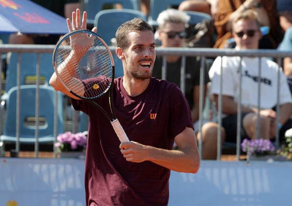 TENNIS - ATP, Tennis Herren NOE Open TULLN,AUSTRIA,11.SEP.21 - TENNIS - ATP Challenger Tour, NOE Open. Image shows the rejoicing of Mats Moraing (GER).  GEPAxpictures xWalterxLuger