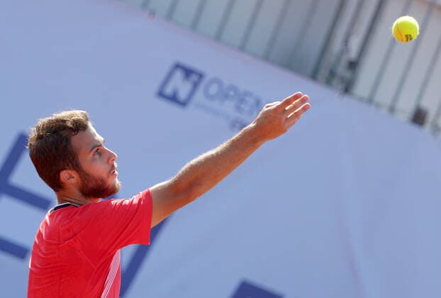 TENNIS - ATP, Tennis Herren NOE Open TULLN,AUSTRIA,11.SEP.21 - TENNIS - ATP Challenger Tour, NOE Open. Image shows Hugo Gaston (FRA).  GEPAxpictures xWalterxLuger