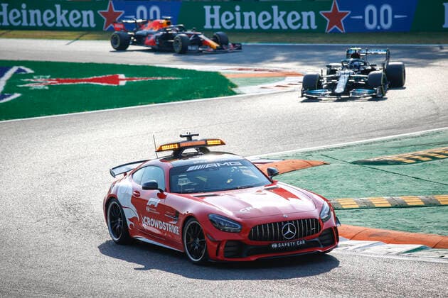 F1 Safety Car, Mercedes-AMG GT R, F1 Grand Prix of Italy at Autodromo Nazionale Monza on September 11, 2021 in Monza, Italy. (Photo by HOCH ZWEI) Monza Italy