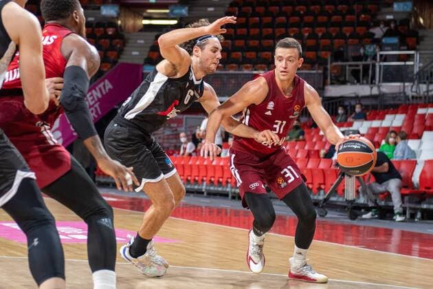 Alessandro Pajola 6 (Virtus Bologna), Zan Mark Sisko 31 (FC Bayern), FC Bayern Basketball vs. Virtus Bologna, Magenta Cup 2021, 11.09.2021 Muenchen Bayern Deutschland
