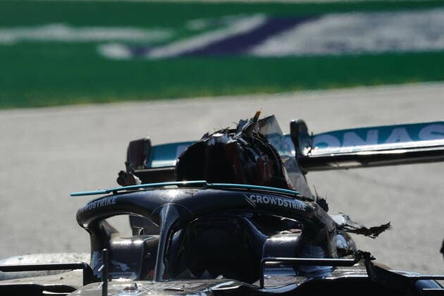 FORMULA 1 HEINEKEN GRAN PREMIO D ITALIA 2021 12.09.2021, Autodromo Nazionale di Monza, Monza, FORMULA 1 HEINEKEN GRAN PREMIO D ITALIA 2021 ,im Bild Unfall zwisachen Max Verstappen (NEL 33), Red Bull Racing Honda und Lewis Hamilton (GBR 44), Mercedes-AMG Petronas Formula One Team