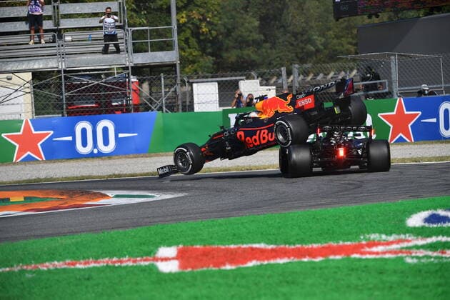 FORMULA 1 HEINEKEN GRAN PREMIO D ITALIA 2021 12.09.2021, Autodromo Nazionale di Monza, Monza, FORMULA 1 HEINEKEN GRAN PREMIO D ITALIA 2021 ,im Bild Unfall zwisachen Max Verstappen (NEL 33), Red Bull Racing Honda und Lewis Hamilton (GBR 44), Mercedes-AMG Petronas Formula One Team
