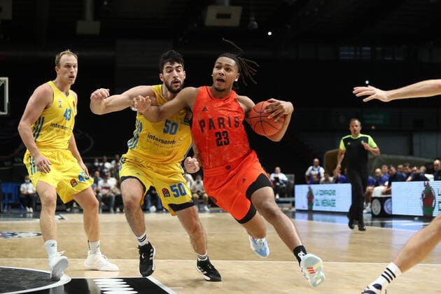 Juhann Begarin (Paris Basketball) BASKETBALL : Paris Basket vs Alba Berlin - Paris Europaspiele - 12 09 2021 KevinDomas Panoramic 