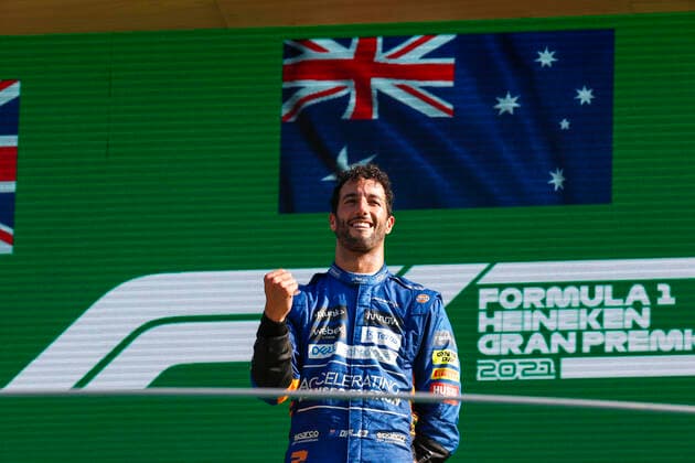 3 Daniel Ricciardo (AUS, McLaren F1 Team), F1 Grand Prix of Italy at Autodromo Nazionale Monza on September 12, 2021 in Monza, Italy. (Photo by HOCH ZWEI) Monza Italy