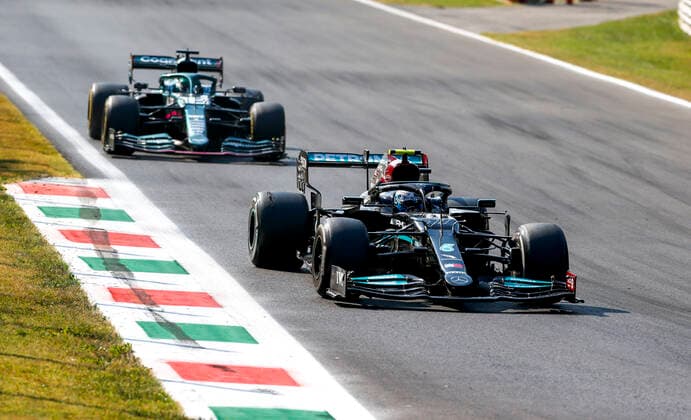 77 Valtteri Bottas (FIN, Mercedes-AMG Petronas F1 Team), F1 Grand Prix of Italy at Autodromo Nazionale Monza on September 12, 2021 in Monza, Italy. (Photo by HOCH ZWEI) Monza Italy