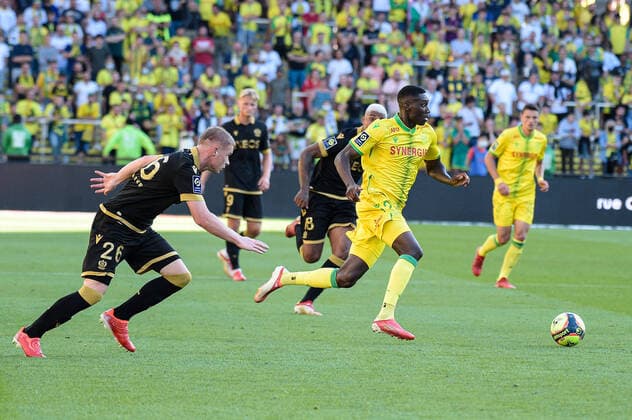 Randal KOLO MUANI ( 23 - Nantes ) - FOOTBALL : Nantes vs Nice - Ligue 1 - Nantes - 12 09 2021 FedericoPestellini Panoramic 