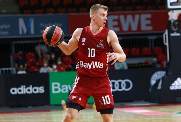 Ognjen Jaramaz (FCBB) am Ball Basketball, Magenta Cup, FC Bayern Basketball - Roter Stern Belgrad im Audi Dome am 12.09.2021, FOTO: Mladen Lackovic LakoPress