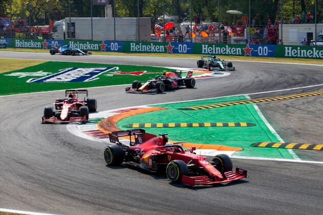 16 Charles Leclerc (MON, Scuderia Ferrari Mission Winnow), F1 Grand Prix of Italy at Autodromo Nazionale Monza on September 12, 2021 in Monza, Italy. (Photo by HOCH ZWEI) Monza Italy