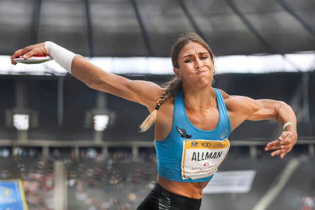 Bilder des Jahres 2021, Sport 09 September Sport Themen der Woche KW36 ISTAF; Berlin, 12.09.2021 Valarie Allman (USA); ISTAF am 12.09.2021 im Olympiastadion in Berlin (GER). *** ISTAF Berlin, 12 09 2021 Valarie Allman USA ISTAF on 12 09 2021 at the Olympic Stadium in Berlin GER Copyright: xBEAUTIFULxSPORTS AxelxKohringx