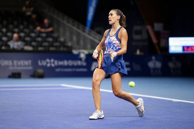 Nuria Parrizas Diaz ist enttaeuscht, frustriert, Entaeuschung, Frust, Emotionen Tennis, WTA, Tennis Damen BGL BNP Paribas Open Luxemburg 2021, Luxembourg 14.09.2021 Greet Minnen (BEL) vs Nuria Parrizas Diaz (ESP) CK Sportcenter, Kockelscheuer