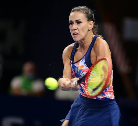 Nuria Parrizas Diaz Tennis, WTA, Tennis Damen BGL BNP Paribas Open Luxemburg 2021, Luxembourg 14.09.2021 Greet Minnen (BEL) vs Nuria Parrizas Diaz (ESP) CK Sportcenter, Kockelscheuer
